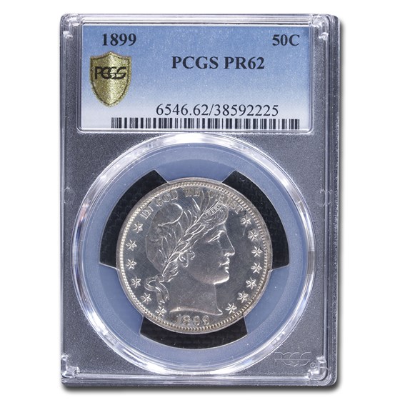 1899 Barber Half Dollar PR-62 PCGS 1899 Barber Half Dollar PR-62 PCGS